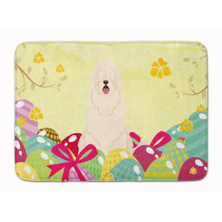 Carolines Treasures Easter Eggs South Russian Sheepdog Machine Washable Memory Foam Mat BB6024RUG
